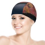 yanfind Swimming Cap Aaron Burden Colorful Forest Trees Aerial Lake River Scenic Elastic,suitable for long and short hair