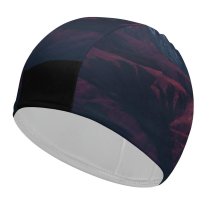 yanfind Swimming Cap John Towner Mountains Aerial  Range Landscape  Snow Covered Scenery Elastic,suitable for long and short hair