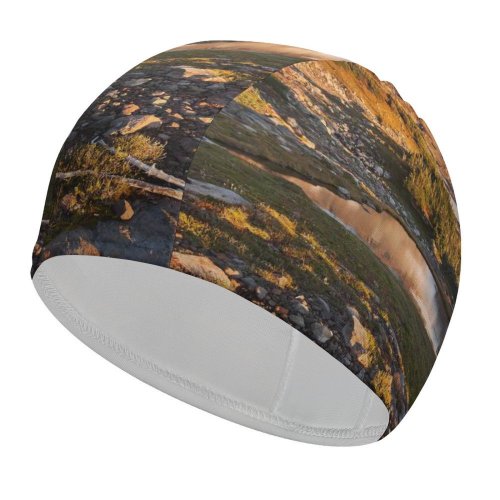 yanfind Swimming Cap Sven Muller Landscape  Daylight Elastic,suitable for long and short hair