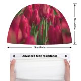 yanfind Swimming Cap Reynaldo Brigantty Flowers Tulips Field  Bloom Spring Colorful Floral Bokeh Selective Elastic,suitable for long and short hair