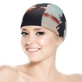 yanfind Swimming Cap Luizclas Girl Mood Silhouette Evening Sky Elastic,suitable for long and short hair