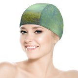 yanfind Swimming Cap Johannes Plenio Forest Path Foggy Foliage Spring Leaves Elastic,suitable for long and short hair