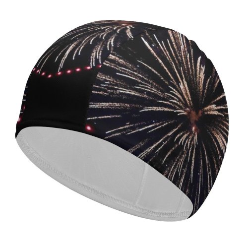 yanfind Swimming Cap Dark Love Heart Fireworks Sparkles Celebrations Night Elastic,suitable for long and short hair