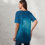 yanfind V Neck T-shirt for Women HQ Texture Public Sky Wallpapers Outdoors Pictures Nervum Desktop Storm Cloud Summer Top  Short Sleeve Casual Loose