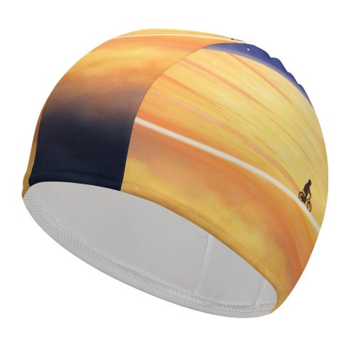 yanfind Swimming Cap Thiago Garcia Fantasy Travel Explorer Kid Planet Surreal Dream Elastic,suitable for long and short hair