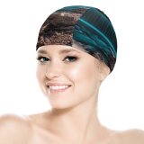 yanfind Swimming Cap Waterfall Forest Autumn Fall  Rays Exposure Elastic,suitable for long and short hair