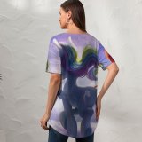 yanfind V Neck T-shirt for Women VanillaGhosties Graphics CGI Rainbow Dash Pegasus Pony My Little Friendship Is Magic Summer Top  Short Sleeve Casual Loose