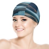 yanfind Swimming Cap Collins Sabbaday Falls Hampshire Waterfall Mountains Evening Elastic,suitable for long and short hair