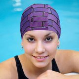 yanfind Swimming Cap Wesley Tingey Brick Wall Purple Violet Bricks Gradients Elastic,suitable for long and short hair