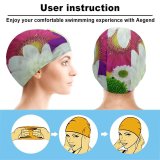 yanfind Swimming Cap Bruno Glätsch Flowers Colorful Daisies Chrysanthemum Floral Multicolor  Bloom Elastic,suitable for long and short hair