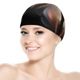 yanfind Swimming Cap Abstract Dark Galaxy W Fold AMOLED Angel Elastic,suitable for long and short hair