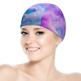 yanfind Swimming Cap Robert Kohlhuber Abstract Liquid Art Pearl Colorful Fluid Elastic,suitable for long and short hair
