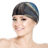 yanfind Swimming Cap Dominic Kamp Lake Wakatipu Zealand  Range Snow Covered Reflection  Mountains Elastic,suitable for long and short hair