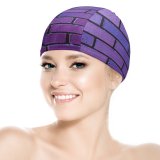 yanfind Swimming Cap Wesley Tingey Brick Wall Purple Violet Bricks Gradients Elastic,suitable for long and short hair