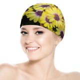 yanfind Swimming Cap Leigh Klotz Flowers Daisies  Bloom Spring Purple Floral Elastic,suitable for long and short hair