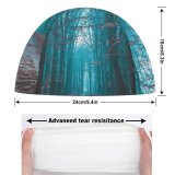 yanfind Swimming Cap Fall Foliage Bare Trees Path Forest Morning Scenic Atmosphere Elastic,suitable for long and short hair