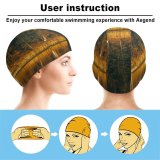 yanfind Swimming Cap Jernej Furman River Forest Wooden Reflection Tall Trees Landscape Vacation Elastic,suitable for long and short hair