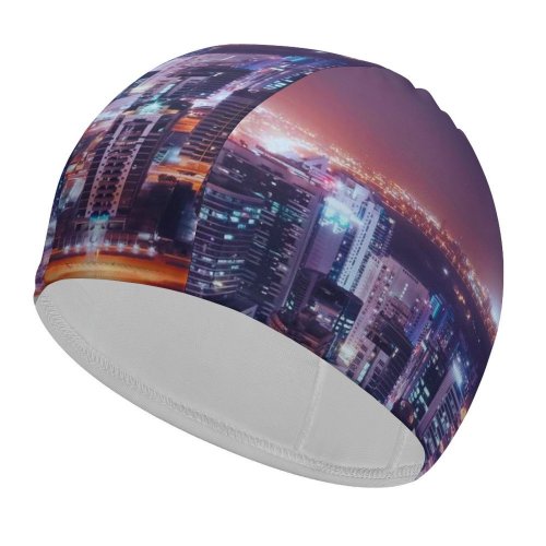 yanfind Swimming Cap Daniel Zacatenco Dubai City United Arab Emirates City Cityscape Night Time City Elastic,suitable for long and short hair