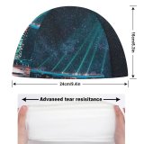 yanfind Swimming Cap Pang Yuhao Marina Bay Sands Singapore  Night  City Lights Reflection Elastic,suitable for long and short hair