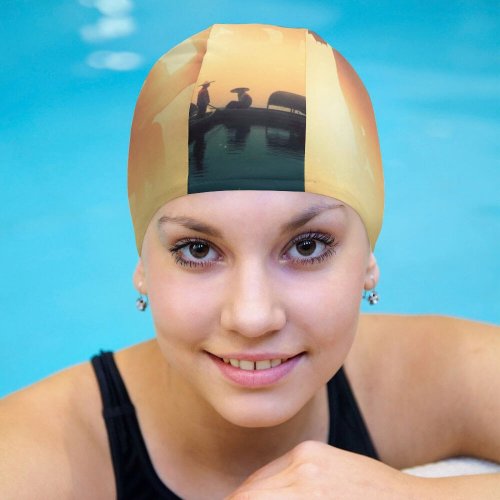 yanfind Swimming Cap Thiago Garcia Fantasy  Boats Planet Surreal Elastic,suitable for long and short hair
