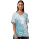 yanfind V Neck T-shirt for Women Texture Wire Warp Zone Abstract Art Depth Cone Vortex Trap Trapped Speed Summer Top  Short Sleeve Casual Loose