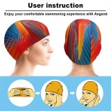 yanfind Swimming Cap Abstract Colorful MacOS Sierra Elastic,suitable for long and short hair