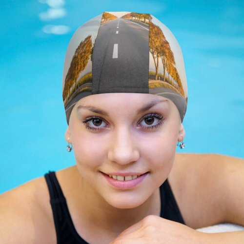 yanfind Swimming Cap Images Autumn Barrier Journey Landscape Wallpapers Tree Alsheim Wine Trip Road Pictures Elastic,suitable for long and short hair