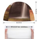 yanfind Swimming Cap Dorothe Waterfalls Sunrise Sky Clouds Grass Landscape Rock Elastic,suitable for long and short hair