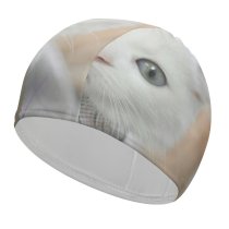 yanfind Swimming Cap Lovely Creative Images Wallpapers Grey Commons Pictures Pet Kitten Angora Cute Cat Elastic,suitable for long and short hair
