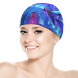 yanfind Swimming Cap Technology Republic Gamers ASUS ROG Cityscape Neon Elastic,suitable for long and short hair