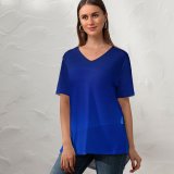 yanfind V Neck T-shirt for Women Technology Windows Microsoft Glossy Summer Top  Short Sleeve Casual Loose