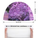 yanfind Swimming Cap Cherry  Trees Purple Flowers Pathway Park Floral Colorful Spring Beautiful Elastic,suitable for long and short hair