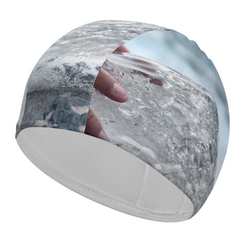yanfind Swimming Cap Images Iceland Snow Wallpapers  Outdoors Pictures Jokulsarlon Creative Finger Grey Elastic,suitable for long and short hair