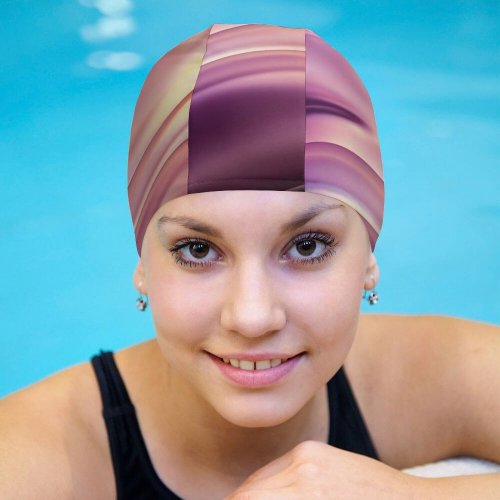 yanfind Swimming Cap Abstract Swirls  MateBook Pro Elastic,suitable for long and short hair