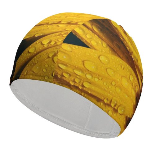 yanfind Swimming Cap Sharon Pittaway Flowers   Droplets Elastic,suitable for long and short hair
