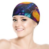 yanfind Swimming Cap  Lights Bokeh  Glass Drops Elastic,suitable for long and short hair