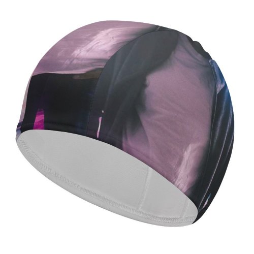 yanfind Swimming Cap Ritvikshukla Anonymous Neon City Lights Urban Light Trails Elastic,suitable for long and short hair