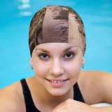 yanfind Swimming Cap Collins Aspen Trees Pathway Forest Rocks Trails Beautiful Elastic,suitable for long and short hair