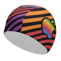 yanfind Swimming Cap Technology Colorful Stripes Multicolor Elastic,suitable for long and short hair