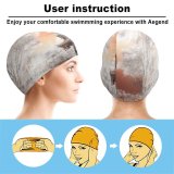 yanfind Swimming Cap Fantasy Ancient Architecture Trees Infrared Elastic,suitable for long and short hair