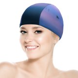 yanfind Swimming Cap William Warby Fishing Huts Venice Italy Reflections Calm Sunset Sea Sky Elastic,suitable for long and short hair