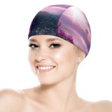 yanfind Swimming Cap Flowers Flowers Path Thunderstorm Dark Sky Elastic,suitable for long and short hair