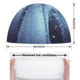 yanfind Swimming Cap  Forest Winter Dark Night Eyes Scary Snowfall Elastic,suitable for long and short hair