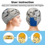 yanfind Swimming Cap Collins Mount Rushmore Presidents  Hills Sky  Washington Thomas Jefferson Theodore Elastic,suitable for long and short hair