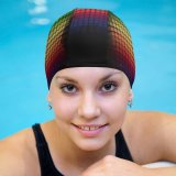 yanfind Swimming Cap Technology Dark Colorful Abstract Elastic,suitable for long and short hair