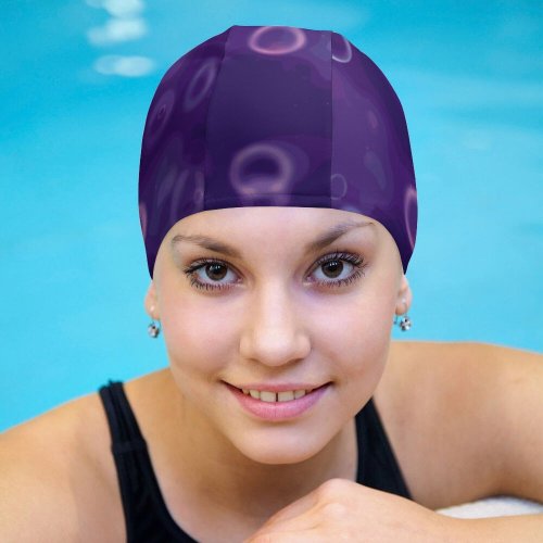 yanfind Swimming Cap Tomislav Jakupec Abstract Bubbles Bokeh Purple Blurred Elastic,suitable for long and short hair