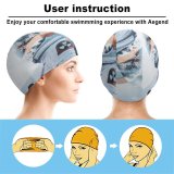 yanfind Swimming Cap Comfreak Radioactive Suit Butterfly Science Clouds Sky Reflection Nuclear Elastic,suitable for long and short hair