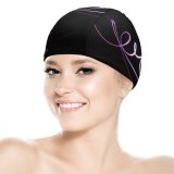 yanfind Swimming Cap B Dark Love Purple Lights Valentines Neon Light Elastic,suitable for long and short hair