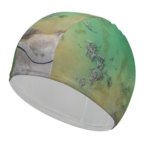 yanfind Swimming Cap Shoreline Images Ocean  Land Landscape Aerial Wallpapers Sea Beach Outdoors Scenery Elastic,suitable for long and short hair