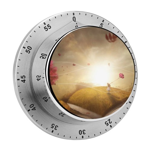 yanfind Timer Comfreak Fantasy Purple Tree Autumn Girl Dream Sunlight 60 Minutes Mechanical Visual Timer